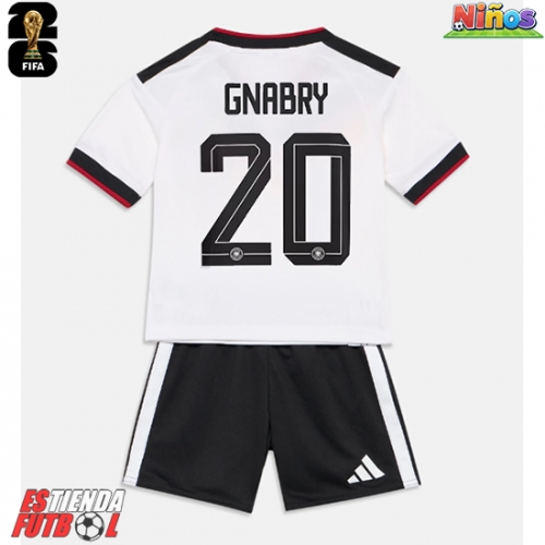Alemania Serge Gnabry #20 Primera Equipación Niños Mundial 2026 Manga Corta (+ Pantalones cortos)